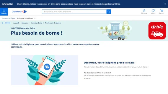 E-commerce : Carrefour teste le drive sans borne