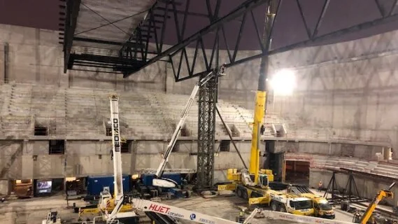 Dans les coulisses du chantier de l'Adidas Arena