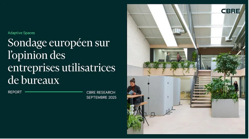Bureaux : pression au retour, flex généralisé et essor du coworking selon CBRE