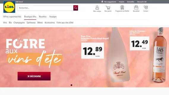 E-commerce : Lidl compte accentuer les services autour de son site Lidl Vins