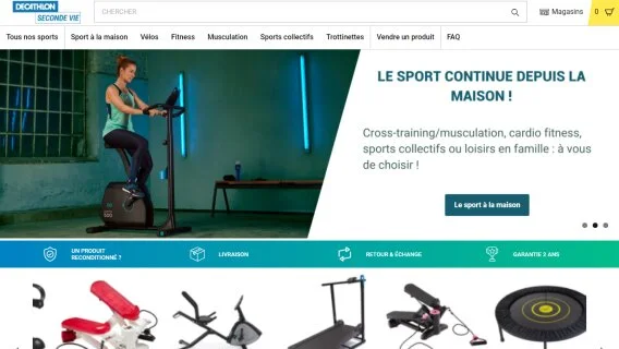 Decathlon lance un nouveau site e-commerce pour ses produits reconditionnés