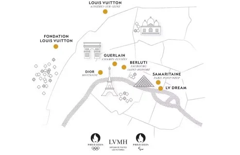 Le parcours entre sport et culture au sein des adresses emblématiques de LVMH pour les JO