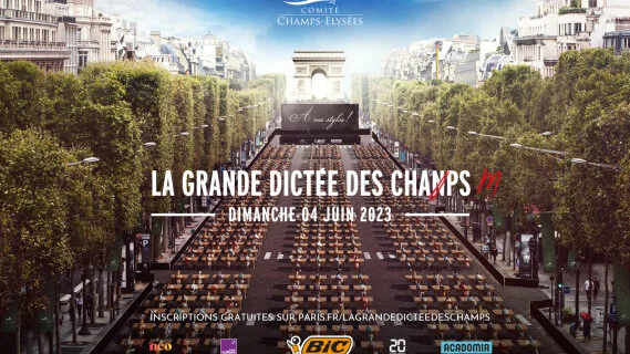 Les Champs-Élysées font leur Grande dictée